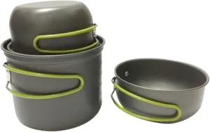 balacoo 1 Set 4 Pcs Campfire kit Four Piece Set Set Barbecue Utensils Camping Cookware Backpack Water Bag Camping Stove on Foot Camping Gear Outdoor Pot Aluminum Alloy Tableware, 16.5X14X13.5cm