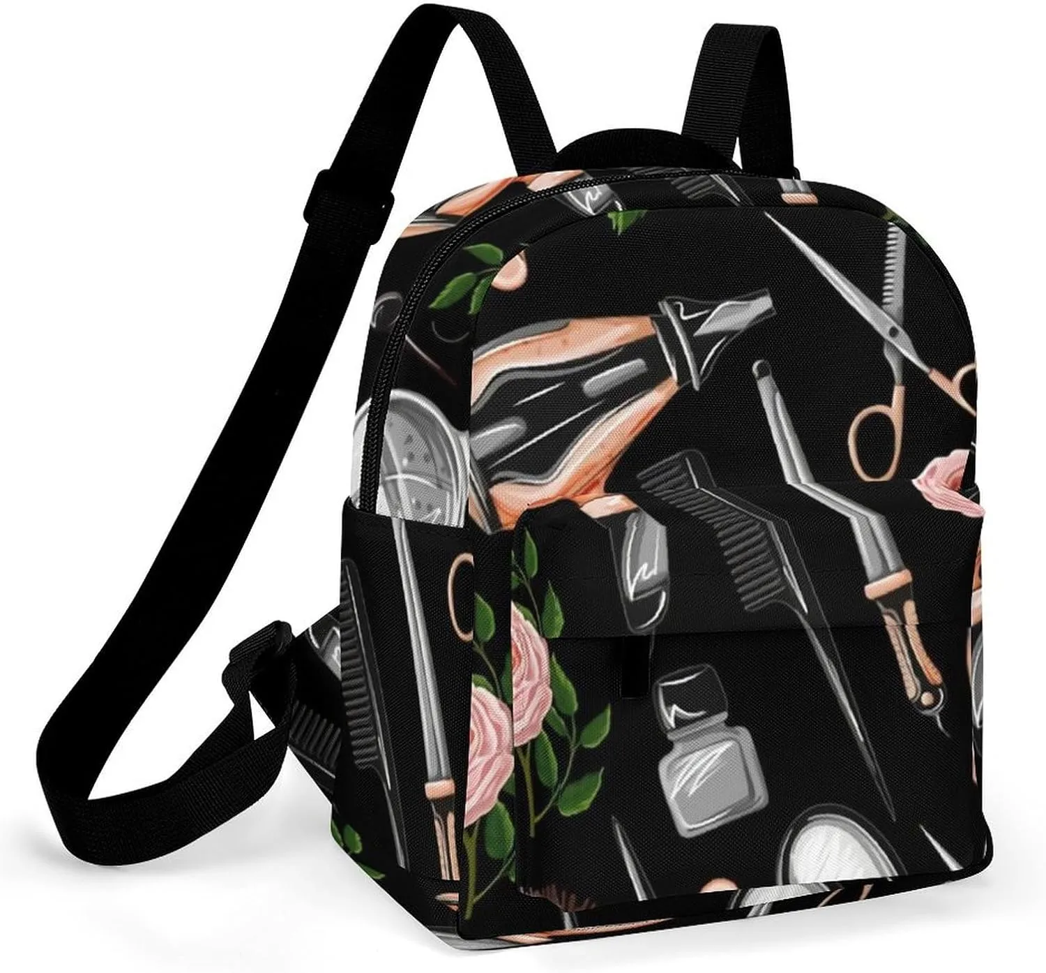 Barber Scissors Comb Casual Women's Backpack, Lightweight, Waterproof, Versatile Daily Bag