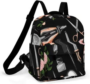 Barber Scissors Comb Casual Women's Backpack, Lightweight, Waterproof, Versatile Daily Bag