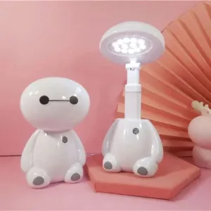 Baymax Desk Lamp, Desktop Study Light Table Lamp, Rechargeable Learning Table Lamp, Children Creative Folding Night Light, Eye Protection Saving Energy Desk Lamp, Cute Cartoon Desk Lamp, Multifunctional Emergency Light
