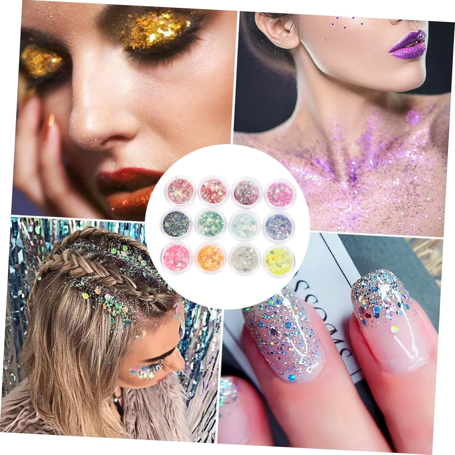 Beaupretty 3sets Neon Face Glitter Makeup Halloween Body Glitter Gel Highlighter for Parties Events Costumes *3