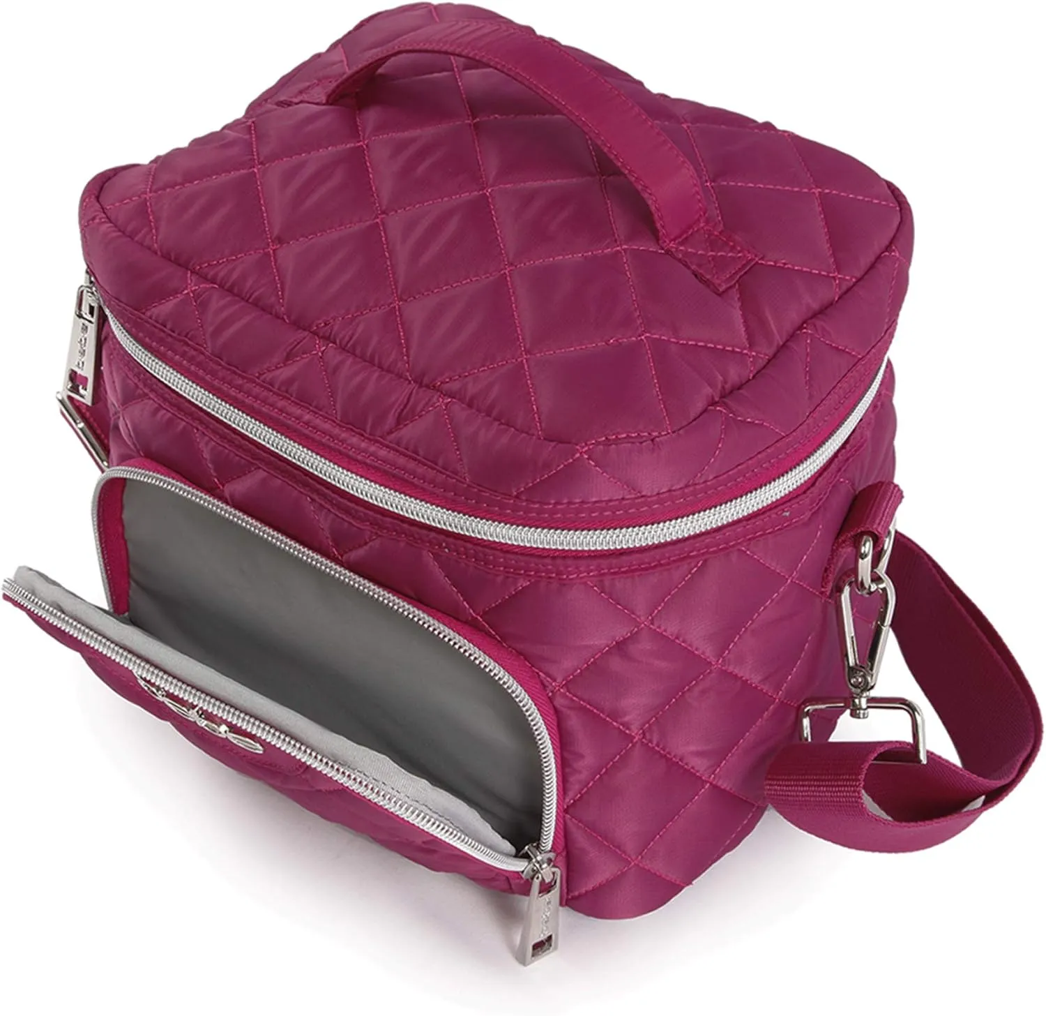BEBE Women's Gigi Reusable Insulated Lunch Box Tote Bag, Wine, One Size