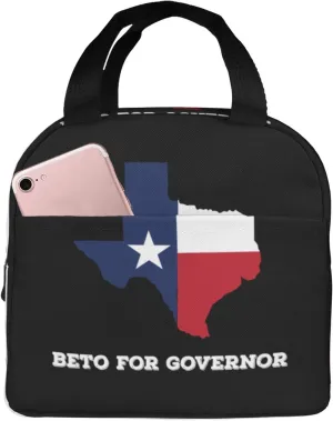 Beto 2022 for Texas Governor Reusable Portable Foil Thickened Insulated Bento Bag For Both Men And Women