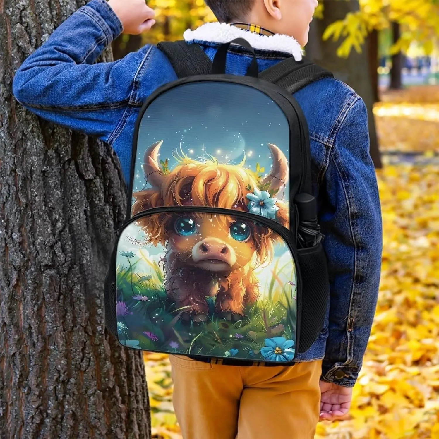 Binienty Pink Axolotl Schoolbag for Boy Girls Lightweight 17 Inch Backpack Casual Daypack Students School Bag for Middle School,Travel Shoulder Ruckpack
