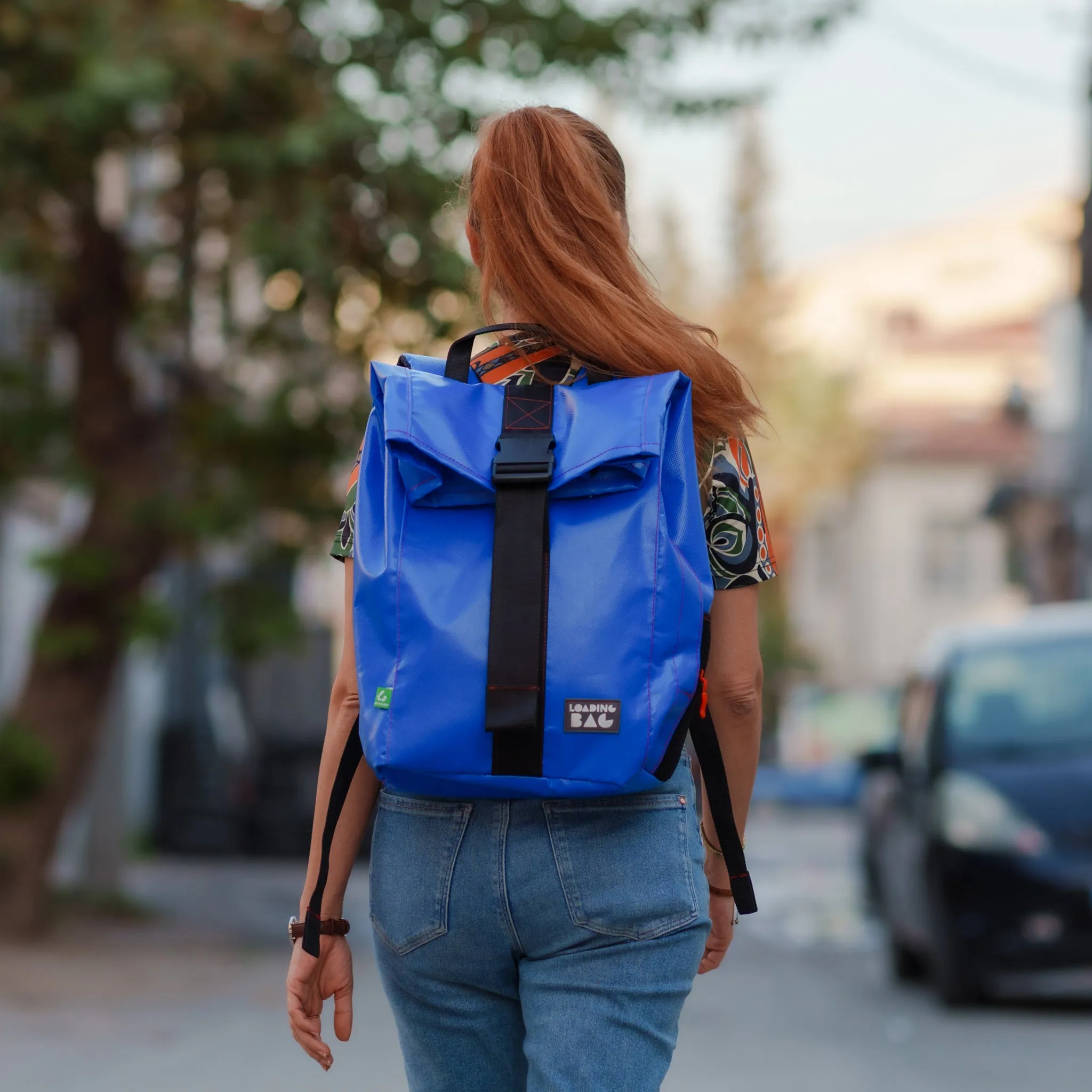 Blue Urban Rolltop Backpack