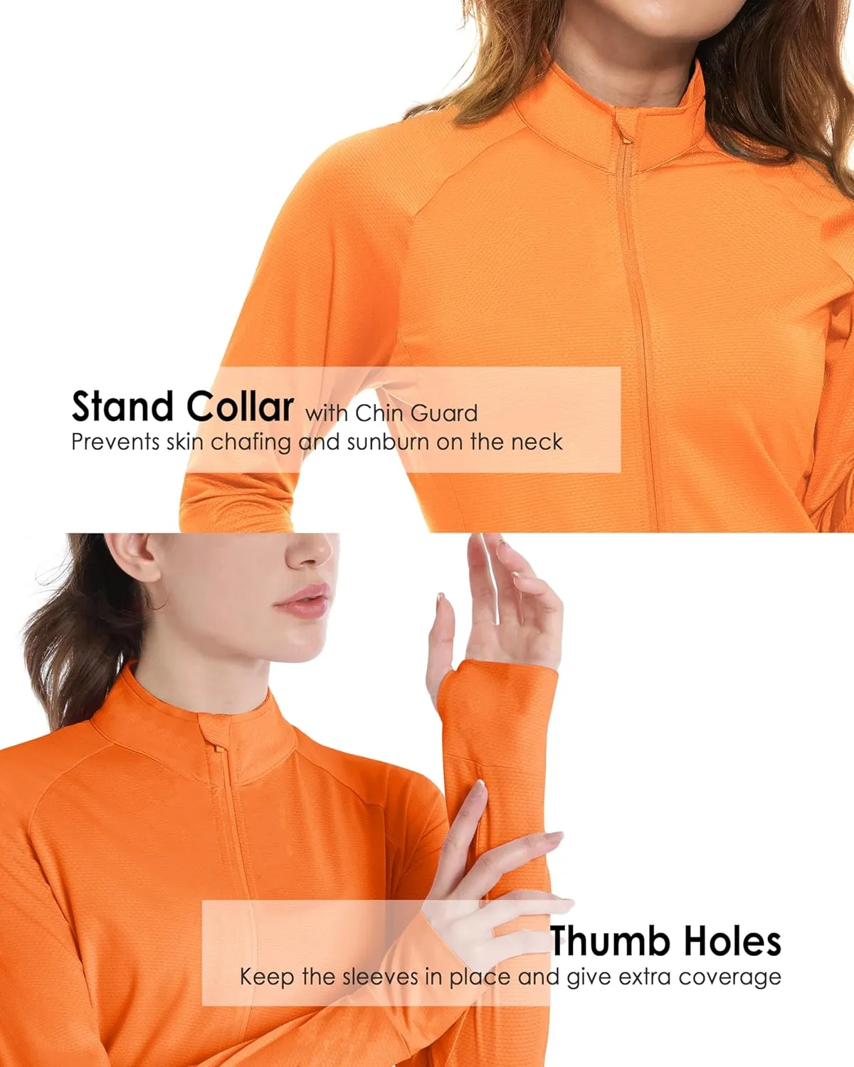 Boladeci Women's Athletic Jackets Lightweight UPF 50  Sun Shirts Long Sleeve Full Zip Up Quick Dry Running Workout Jackets