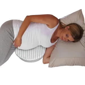Boppy Wedge Pregnancy Pillow, Grey Modern Stripe, Supportive Pregnancy Wedge Pillow for Belly Support, Compact Design for Home, Office, and Travel