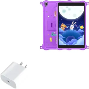 BoxWave Charger Compatible with Blackview Tab 50 Kids - PD GAN miniCube (30W), 30W Tiny PD GAN Type-C Wall Charger - Winter White