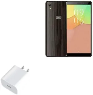 BoxWave Charger Compatible with Elephone A2 - PD GAN miniCube (30W), 30W Tiny PD GAN Type-C Wall Charger - Winter White