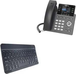 BoxWave Keyboard Compatible with Ooma 2613 IP Phone - SlimKeys Bluetooth Keyboard, Portable Thin with Chiclet-Style Keys - Jet Black