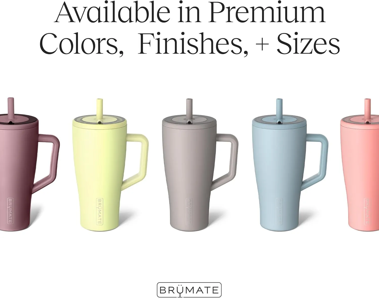 BrüMate Era 30 oz Tumbler with Handle and Straw | 100% Leakproof Insulated Tumbler with Lid and Straw | Made of Stainless Steel | Cup Holder Friendly Base | 30oz (Dune)