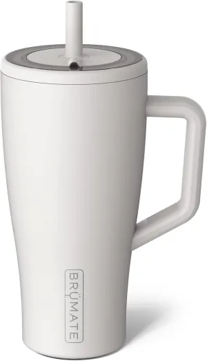 BrüMate Era 30 oz Tumbler with Handle and Straw | 100% Leakproof Insulated Tumbler with Lid and Straw | Made of Stainless Steel | Cup Holder Friendly Base | 30oz (Dune)