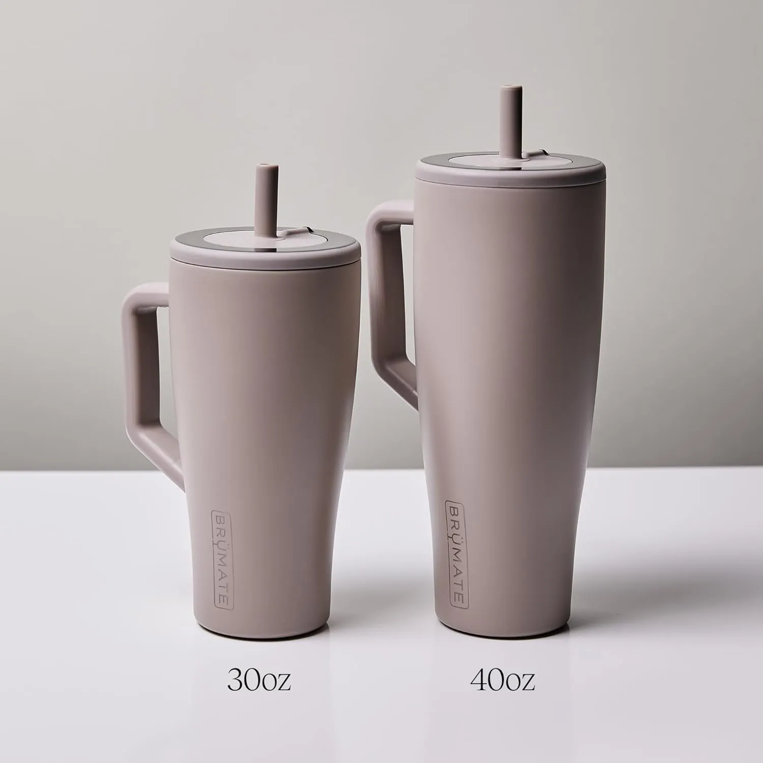 BrüMate Era 30 oz Tumbler with Handle and Straw | 100% Leakproof Insulated Tumbler with Lid and Straw | Made of Stainless Steel | Cup Holder Friendly Base | 30oz (Dune)