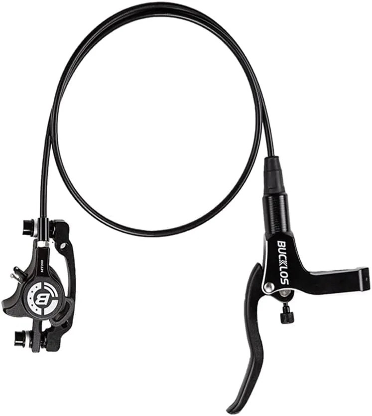 BUCKLOS MTB Hydraulic Disc Brakes for Mountain Bike, Left Front 800 mm Right Rear 1500mm Bike Hydraulic Brake Set Aluminum Alloy Levers with Calipers/PM/is Adapter fit eBike/Fat Bikes