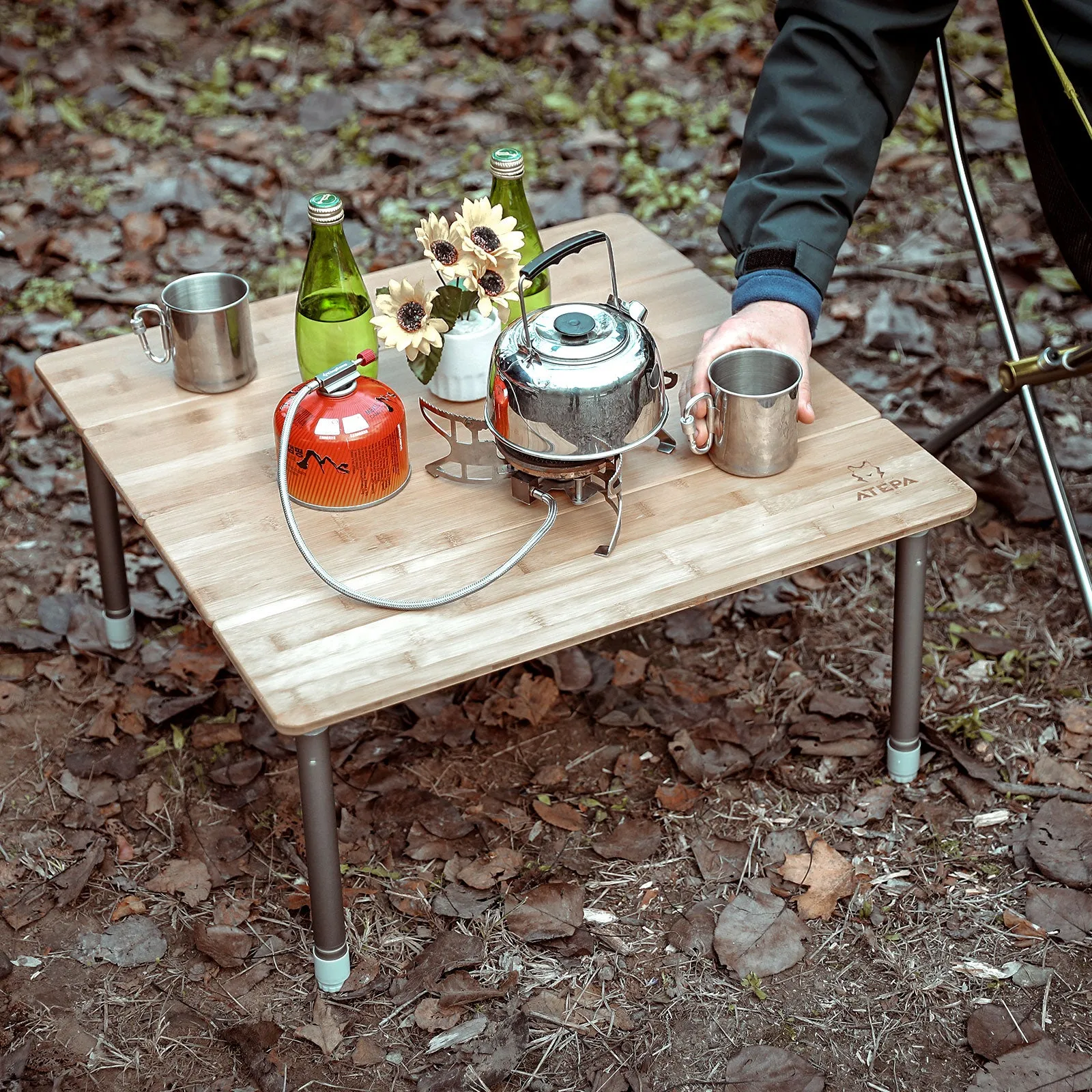 Buy ATEPA Bamboo Table Get 1 Moon Chair Free