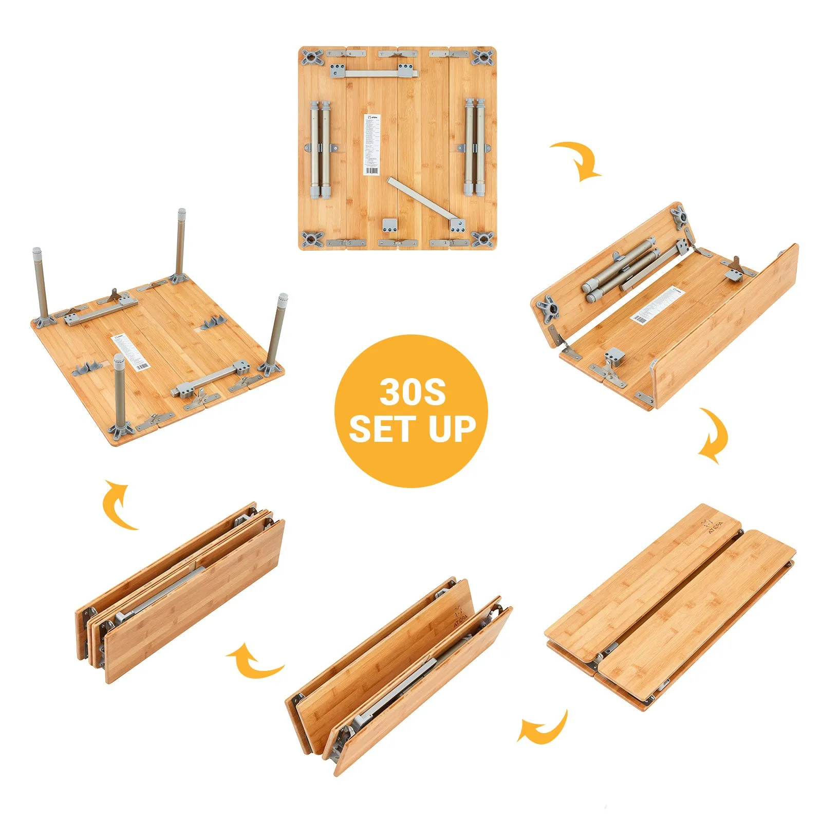 Buy ATEPA Bamboo Table Get 1 Moon Chair Free