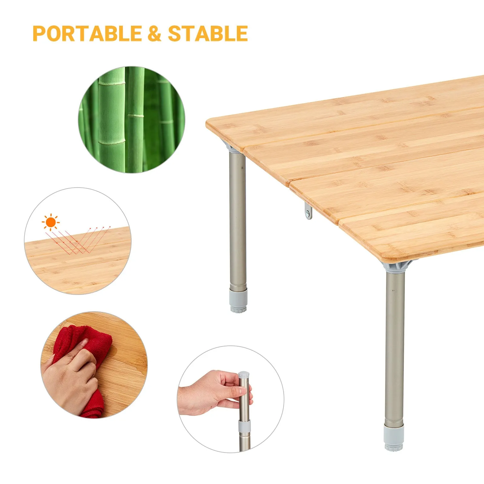 Buy ATEPA Bamboo Table Get 1 Moon Chair Free