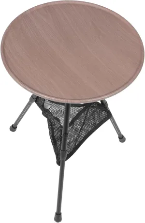 Cabilock Aluminum Alloy Round Folding Table Sturdy Easy to Carry for Camping Kitchen Accessories