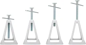 Camco Aluminum Stack Jacks — Stabilize & Position Your RV, Trailer Or Camper —Supports Up to 6,000 lb — Extends 11" - 17" — Pack of 4 (44560)