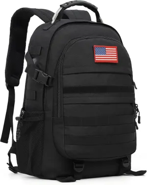 Camo Backpack 40L Military Elementary Middle School Boys Backpack Molle with USB Charging Port & Flag Patch