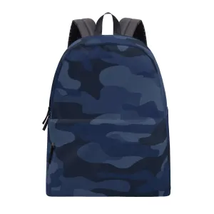 Camo Backpack | Deep Blue Camouflage Style