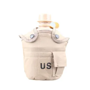Camo Series Army Style Canteen Outdoor Hunting Camping Canteen Mud Color