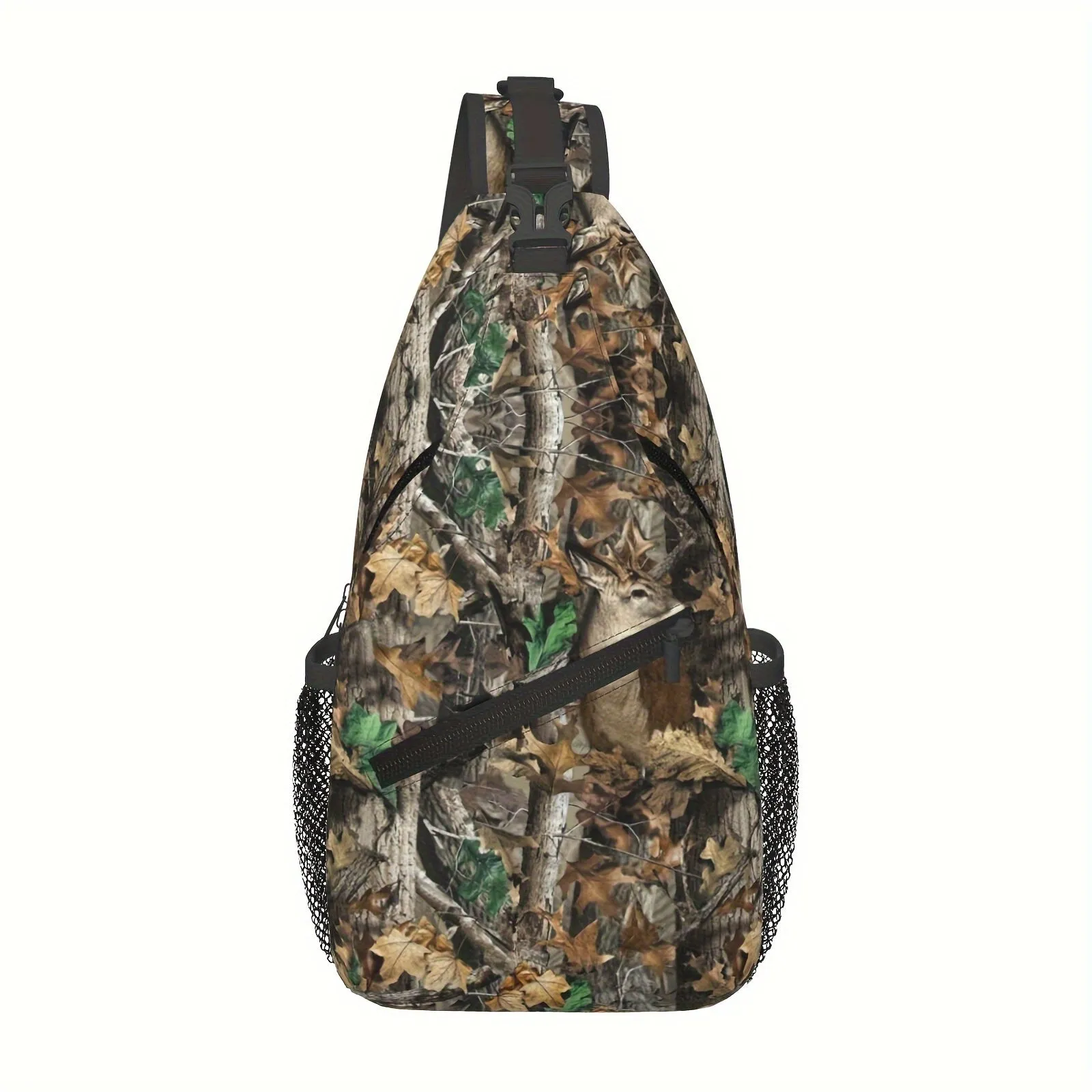 Camouflage Leaves & Deer Design Shoulder Bag
