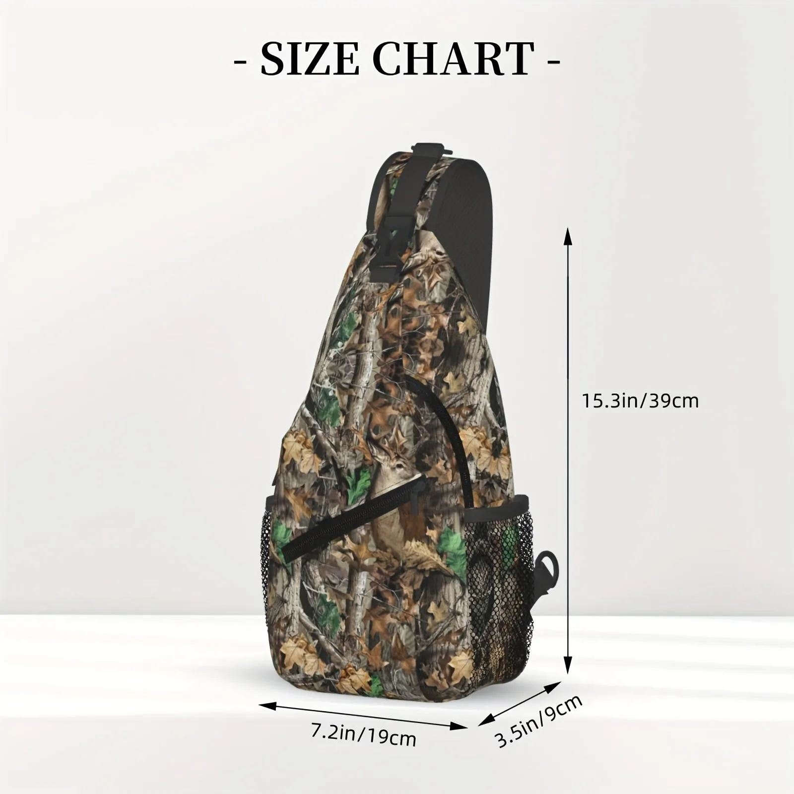 Camouflage Leaves & Deer Design Shoulder Bag