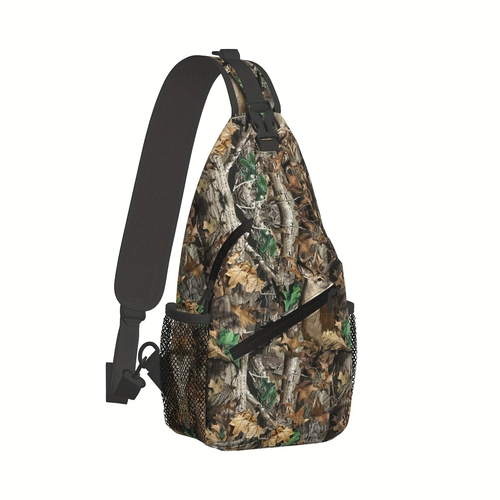 Camouflage Leaves & Deer Design Shoulder Bag