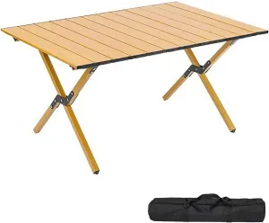 Camp Tables Portable Foldable, Carbon Steel Sturdy Folding Table, Dining Table for Cooking, Camp, Travel, BBQ, Party (Color : D, Size : 90cm/35.4in)