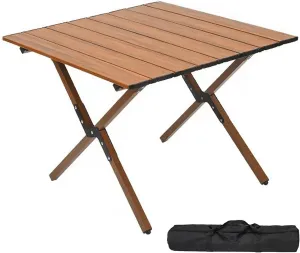 Camp Tables Portable Foldable, Carbon Steel Sturdy Folding Table, Dining Table for Cooking, Camp, Travel, BBQ, Party