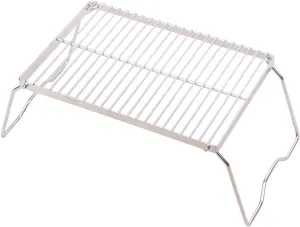 Campfire Grill 304 Stainless Steel Grate, Folding Camping Grill Heavy Duty with Carrying Bag, Large