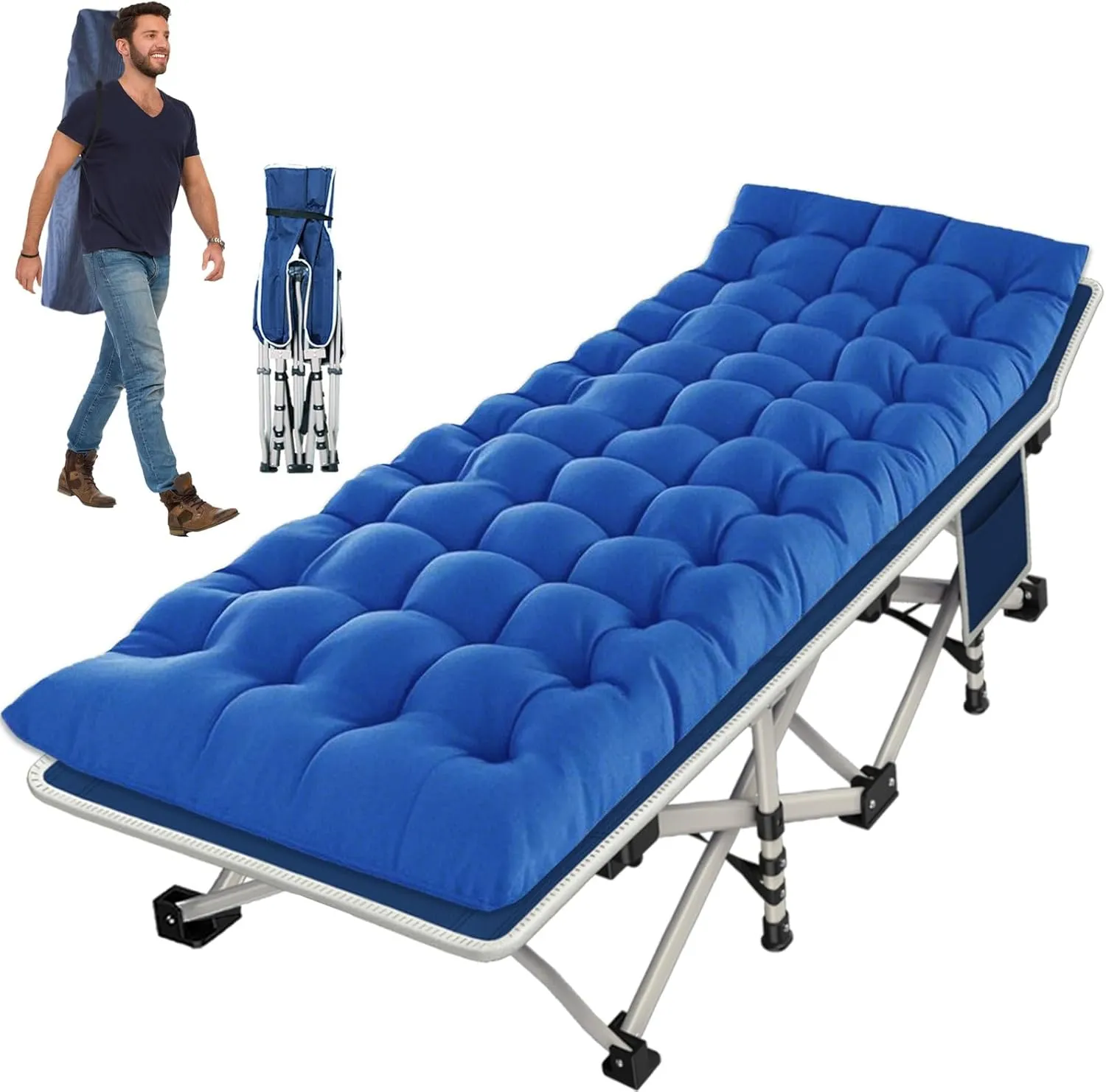 Camping cot with Mattress Comfortable 4