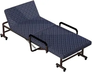Camping Cots 6-Position Adjustment Folding Camping Cot Lounge Chair with Mattress and Armrests Load 661lbs Cots for Camping