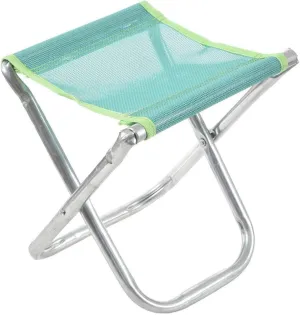 Camping Folding Chair Portable Aluminum Alloy Folding Chair Stool Seat Outdoor Fishing Camping Picnic Mat (Color : Random Color)
