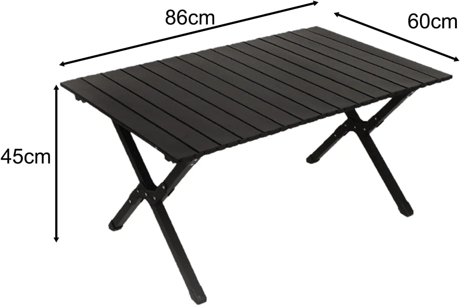 Camping Folding Table Foldable Picnic Table Quick Installation, Furniture Portable Outdoor Desk for Hiking Garden Beach, Black