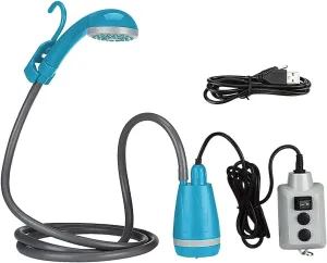 Camping Shower with Electric Pump for Outdoor Use, USB Rechargeable
