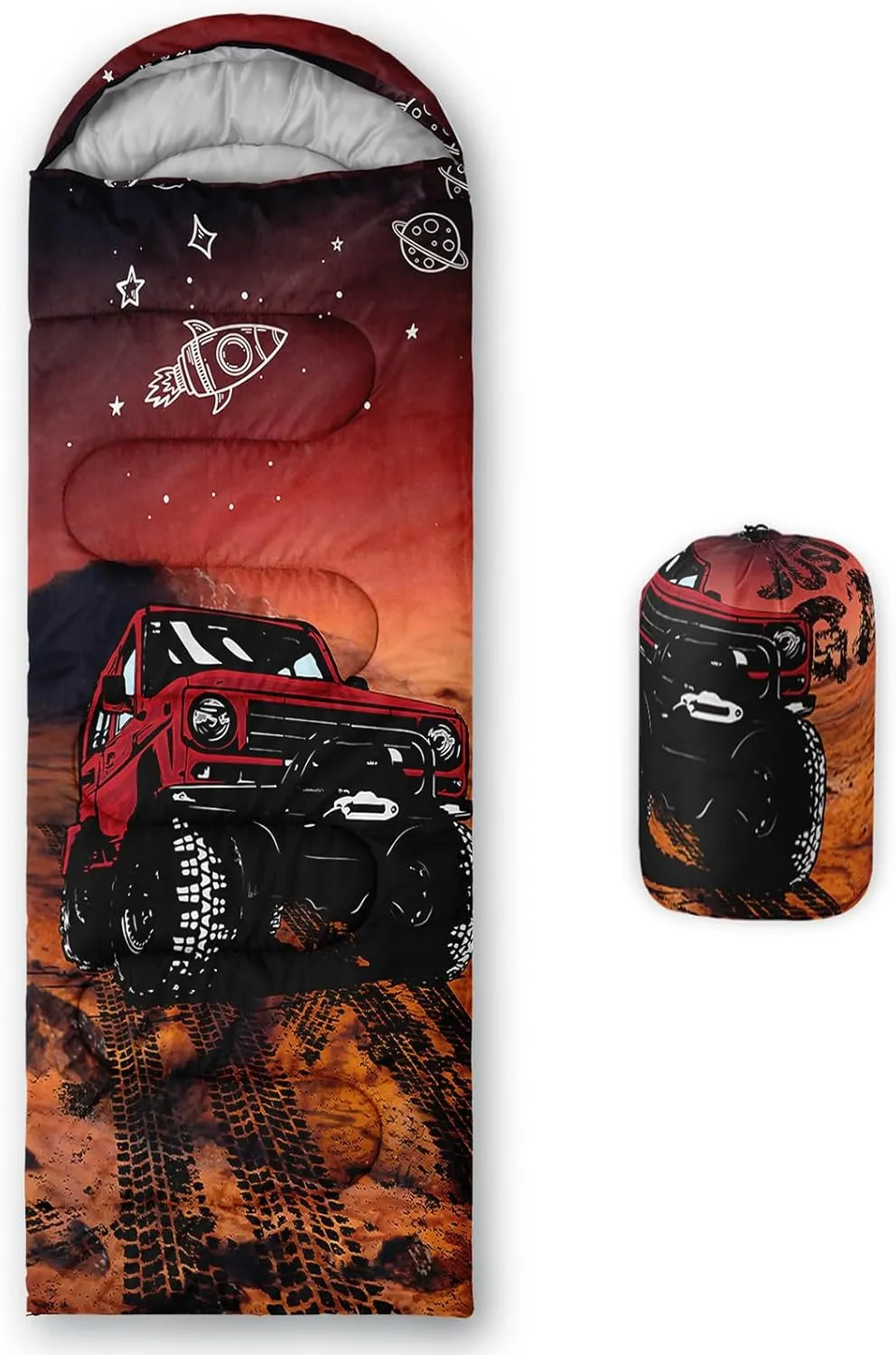 Camping Sleeping Bag for Kids and Adults - Lightweight & Warm 3-4 Season Waterproof Sleeping Bag for Camping, Hiking, and Sleepovers. Perfect for Boys, Girls, and Young Adults