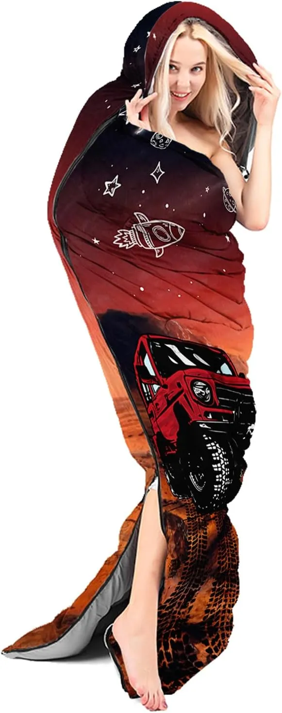 Camping Sleeping Bag for Kids and Adults - Lightweight & Warm 3-4 Season Waterproof Sleeping Bag for Camping, Hiking, and Sleepovers. Perfect for Boys, Girls, and Young Adults