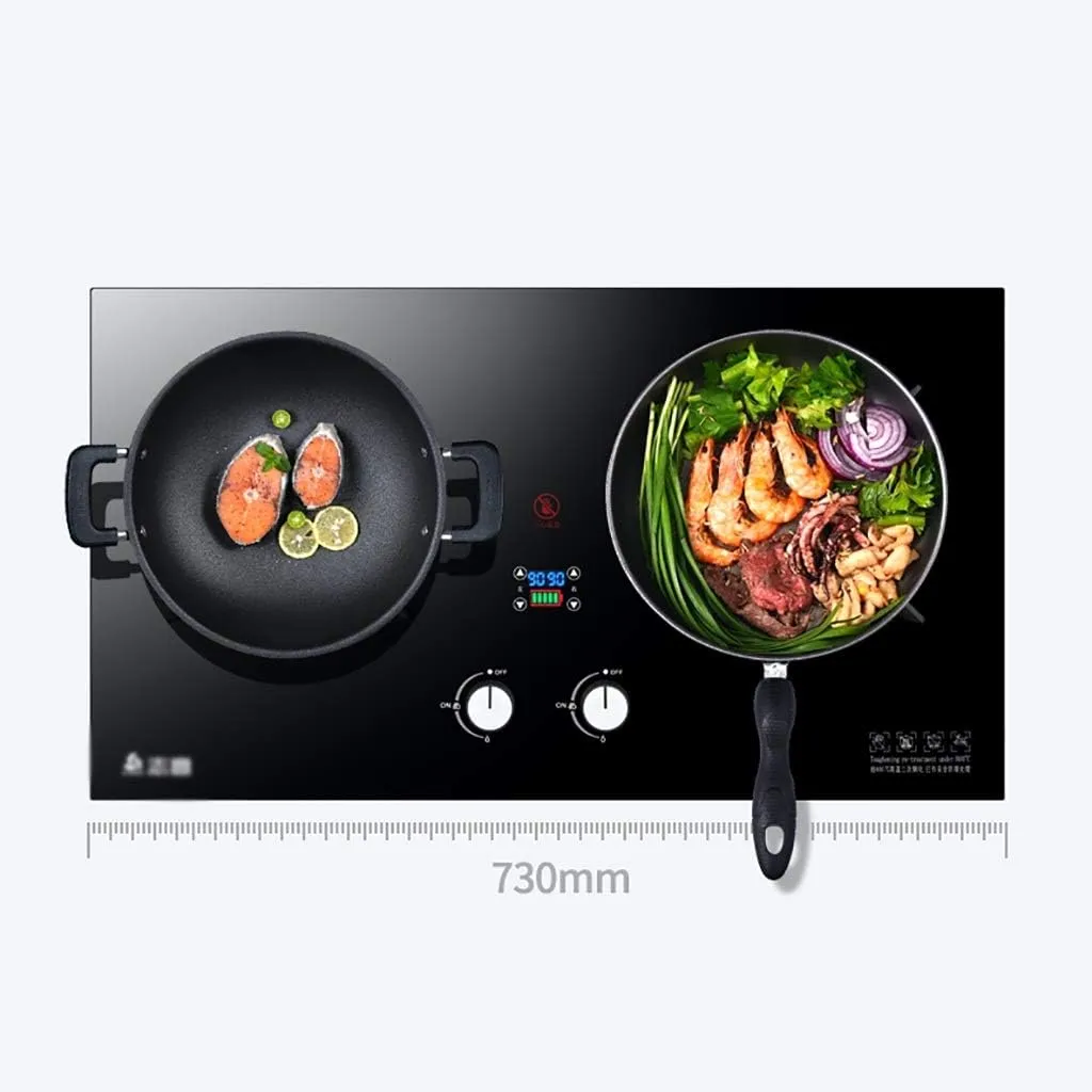 Camping StoveGas hob Cooker Kitchen Hob 2 Burners Drop-in Propane/Natural Gas Cooker Gas Stove LPG/NG Dual Fuel Cooker Easy to Clean [Energy Class A] (Color : C Size : NG) (D LPG)