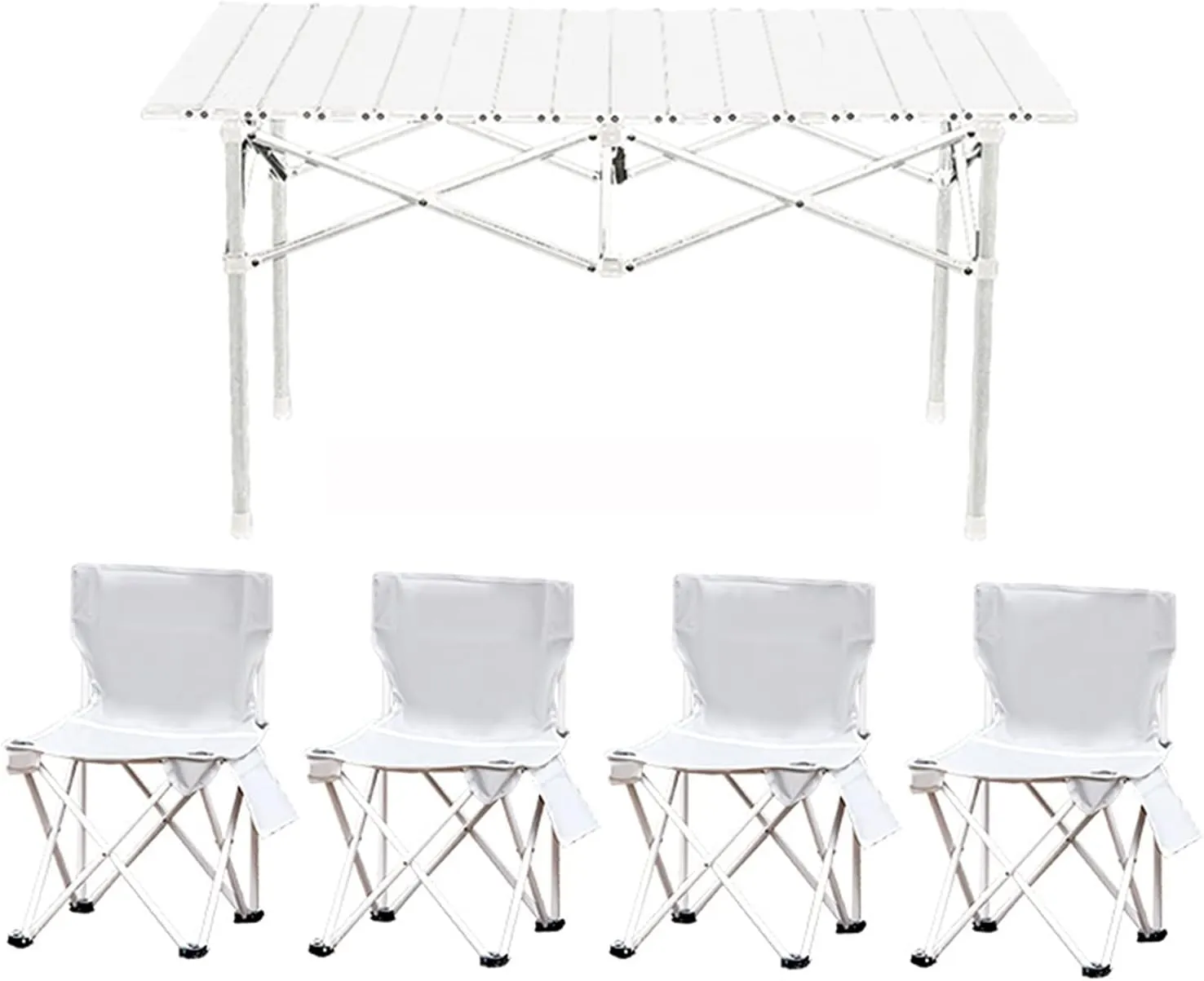 Camping Table Chairs Portable Outdoor Folding Table and Chair Set, Ultra-Light and Durable Aluminum Alloy Picnic Table, Suitable for Car Travel Beach Fishing (Color : Package 3)