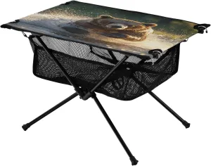 Camping Table Lightweight Portable Folding Table with Mesh Storage Net Bear Water Ideal for Camping Hiking Beach Picnic Travel Backyard