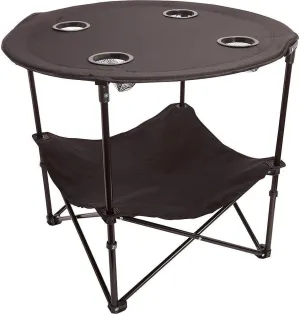 Camping Table Portable Camping Side Table for Outdoor Picnic, Beach, Games, Camp, & Patio Tables Folding with Carry Case for Travel & Storage, Black, One Size (ts cam)