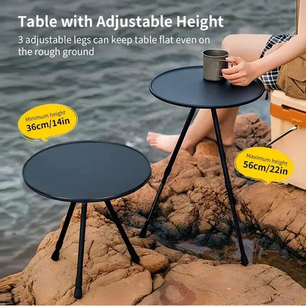 Camping Table with Light Stand