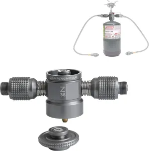 CAMPINGMOON 3 Outlet Camping Stove Adapter, Inlet: 16oz/1Lb Small Propane Tank, Outlet: EN417 Lindal Valve Z36