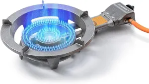 Camplux Propane Burner with 29,000 BTU, Single Burner Propane Stove with Regulator and 5.9ft Hose, Portable Gas Stove, Cast Iron Burner, Propane Wok Burner for Camping Outdoor Cooking