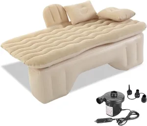 Car Air Mattress Back Seat for Cadillac Escalade ESV,Double Side Flocking Car Bed Portable Air Mattress Car Sleeping Mattress Car Accessories Cars Camping Bed,Off White