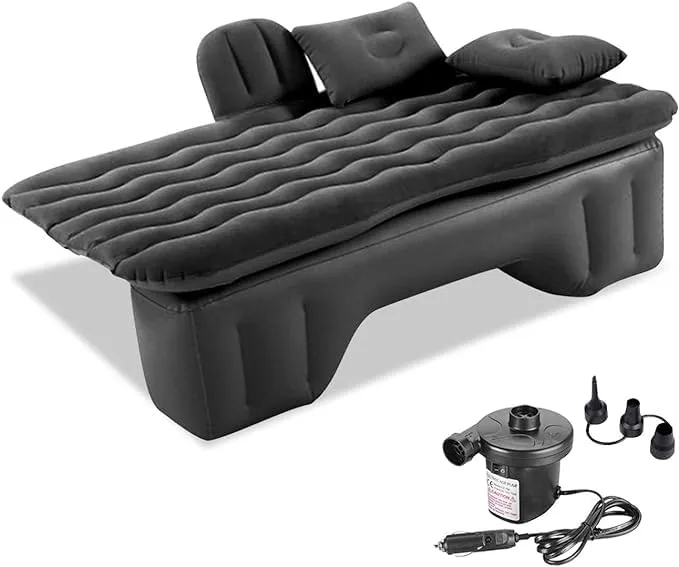 Car Air Mattress Back Seat for Lexus RX 350,Double Side Flocking Car Bed Portable Air Mattress Car Sleeping Mattress Car Accessories Cars Camping Bed,Black