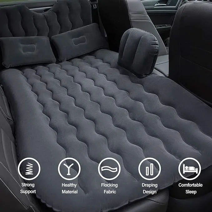 Car Air Mattress Back Seat for Lexus RX 350,Double Side Flocking Car Bed Portable Air Mattress Car Sleeping Mattress Car Accessories Cars Camping Bed,Black
