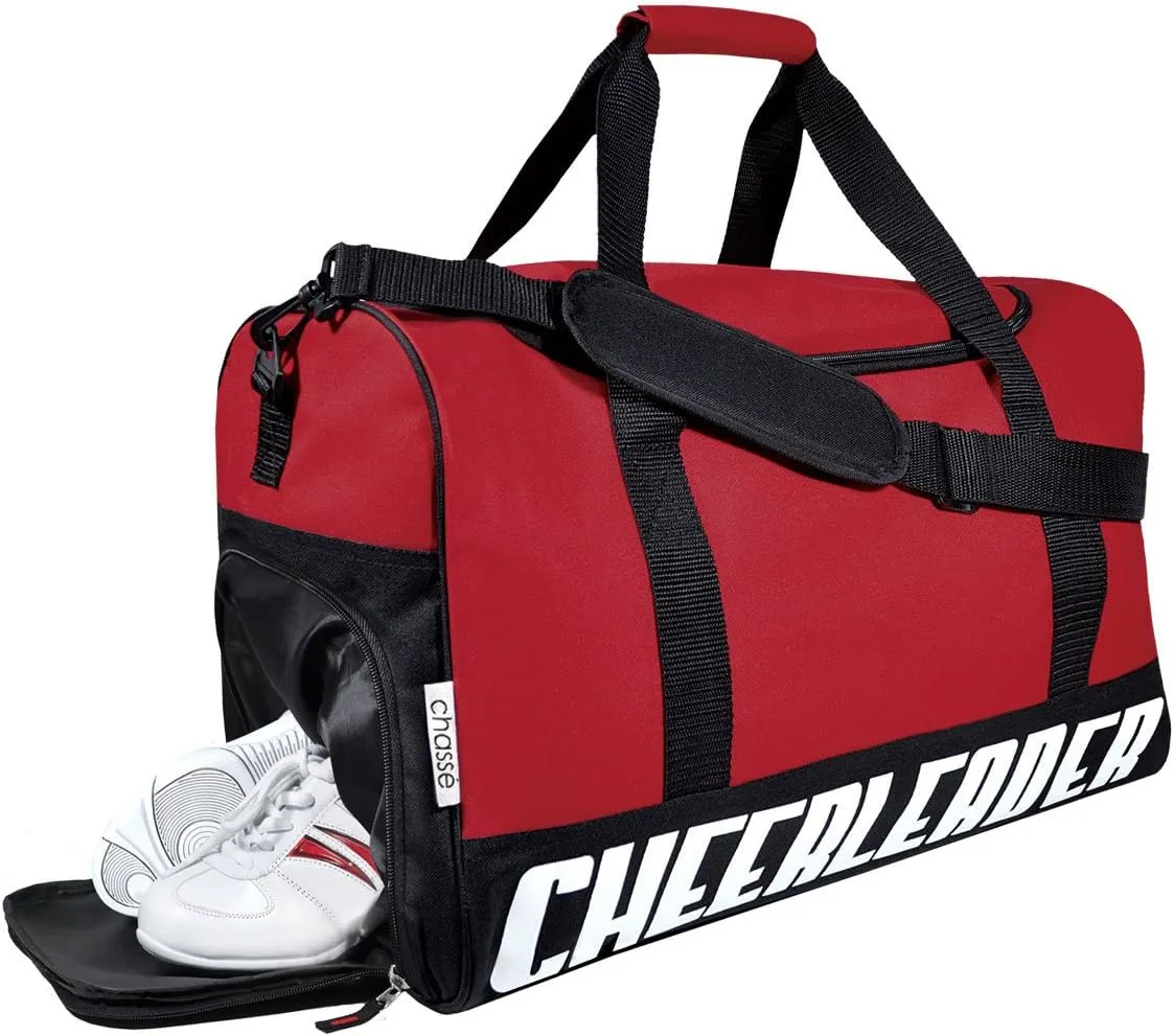 chassé Girls' Travel Sport Bag With Cheerleader Imprint - Dark Green